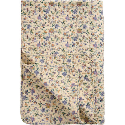 Puuvillatäkki Violetit ja ruskeat kukat 130 x 180 cm