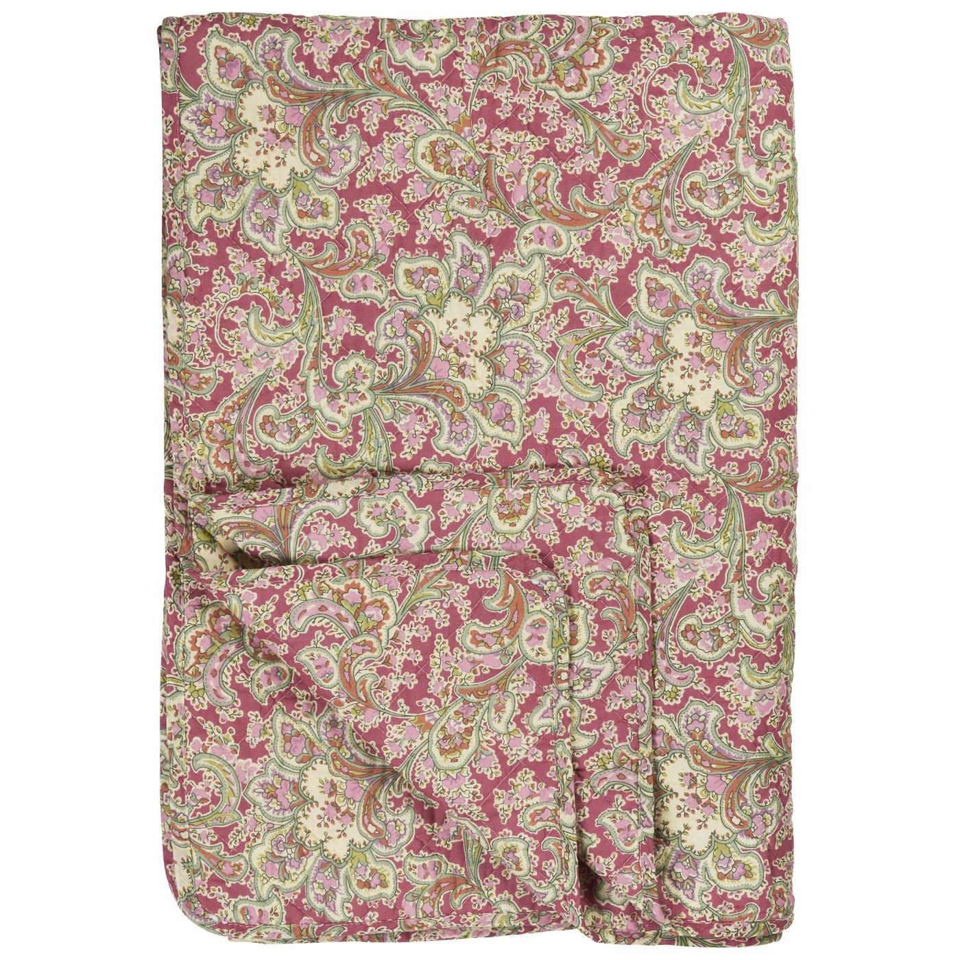 Puuvillatäkki vadelmanpunainen paisley kuviollinen 130 x 180 cm
