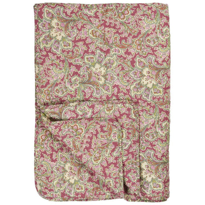 Puuvillatäkki vadelmanpunainen paisley kuviollinen 130 x 180 cm