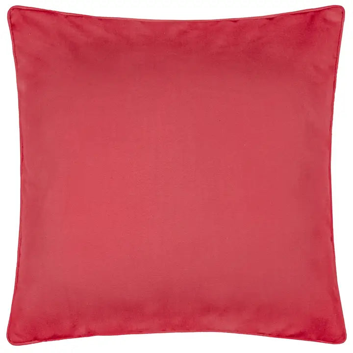 Tyynynpäällinen joka sopii ulkokäyttöön William Morris Strawberry Thief Coral/Leaf Green 50 x 50 cm