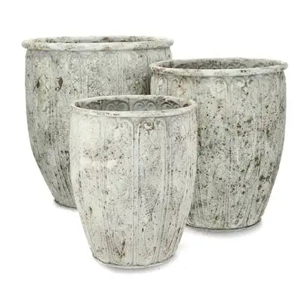 Isot metalliset rustiikkiset ruukut 3 kpl setti