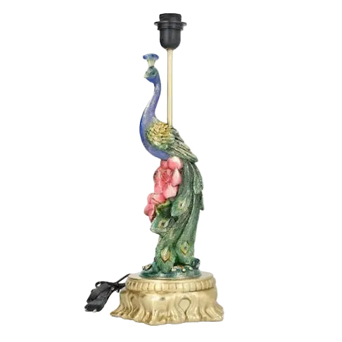 Lampunjalka Riikinkukko värikäs korkeus 52 cm