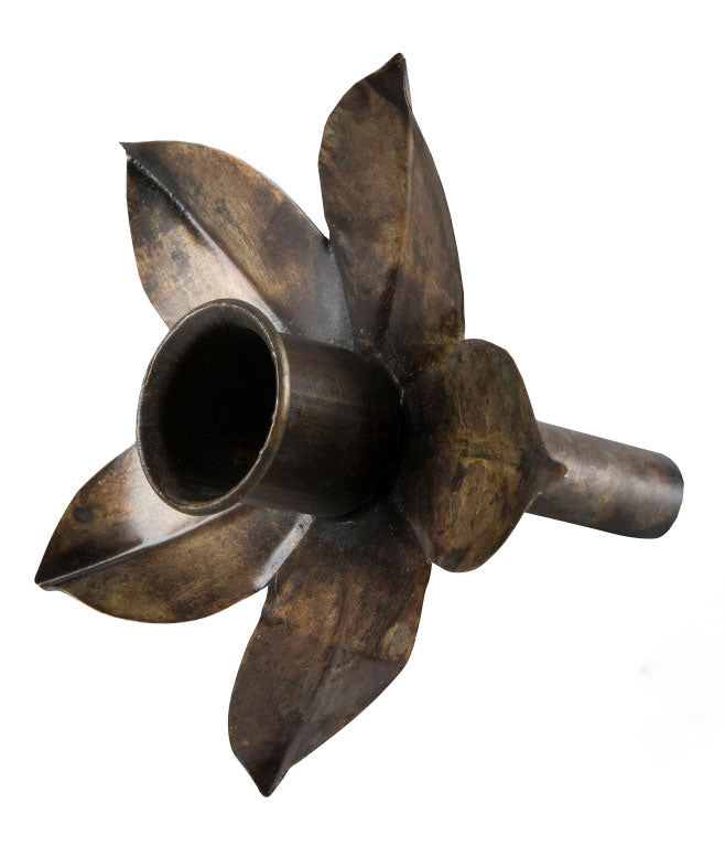 Kruunukynttilänjalka pulloon antiikkimessinki