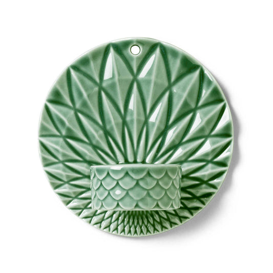 Seinälampetti lämpökynttilälle Green - Pipanella