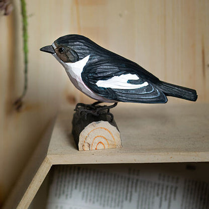 DecoBird Kirjosieppo - Pied Flycatcher