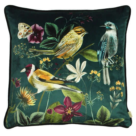 Tyynynpäällinen Midnight Garden Birds vihreä 43 x 43 cm