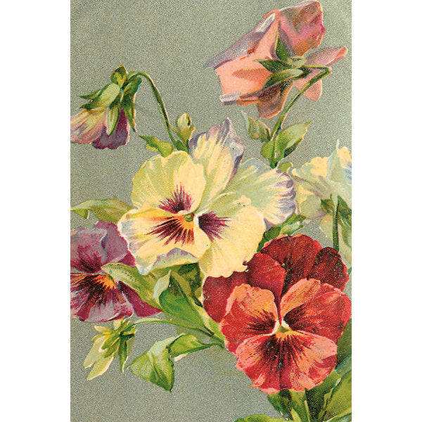Postikortit peltirasiassa - Vintage Flowers