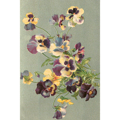 Postikortit peltirasiassa - Vintage Flowers