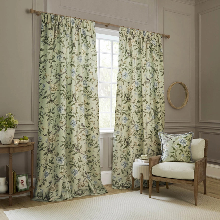 Tyynynpäällinen Porcelain Garden Salvianvihreä 50 x 50 cm
