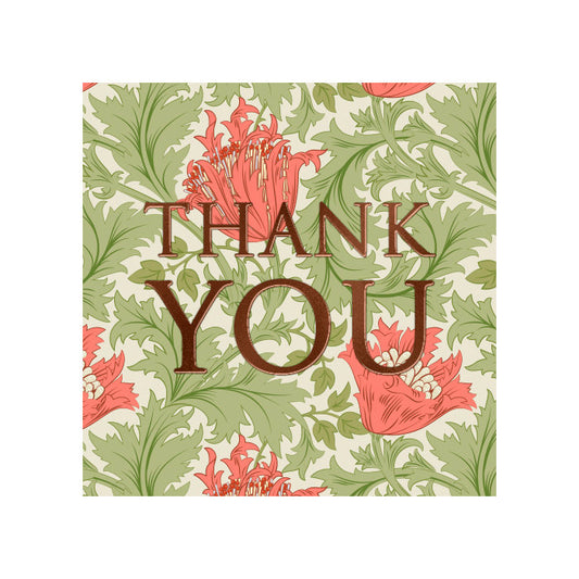 Thank you pieni kaksiosainen kortti 7.5 x 7.5 cm