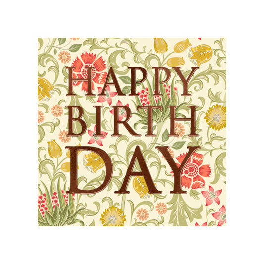 Happy Birthday pieni kaksiosainen kortti 7.5 x 7.5 cm