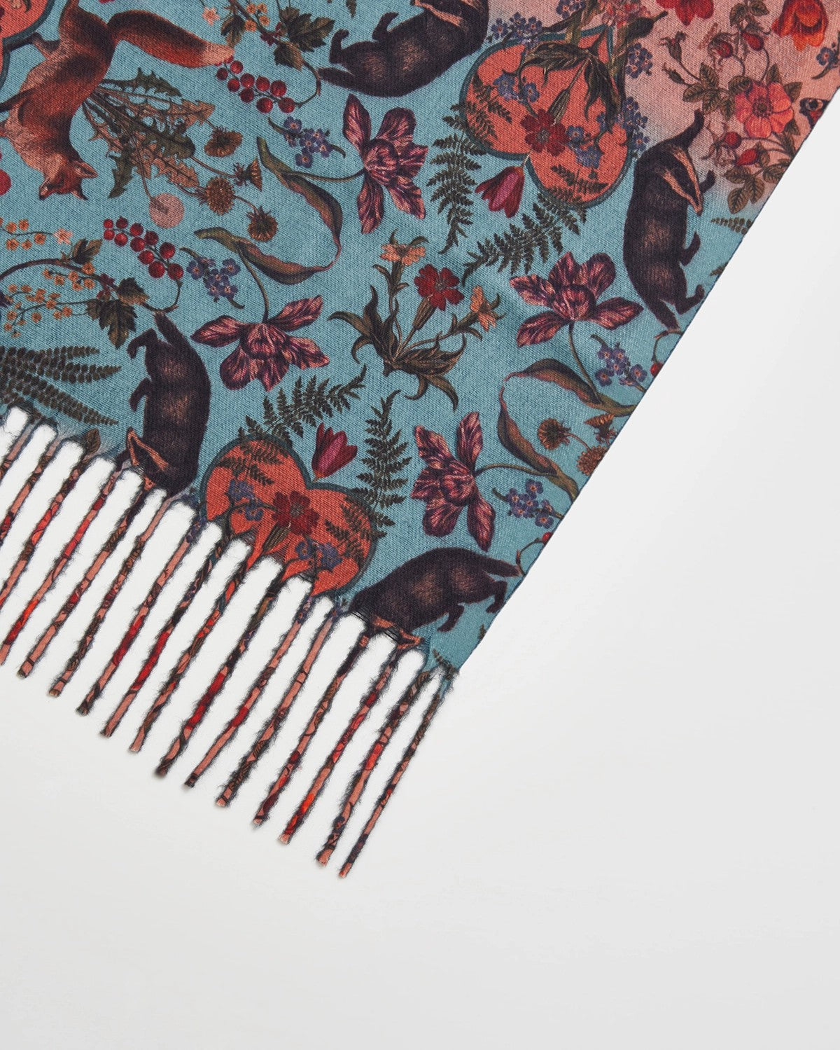 Paksu Huivi Kettu - Folksy Fox Teal