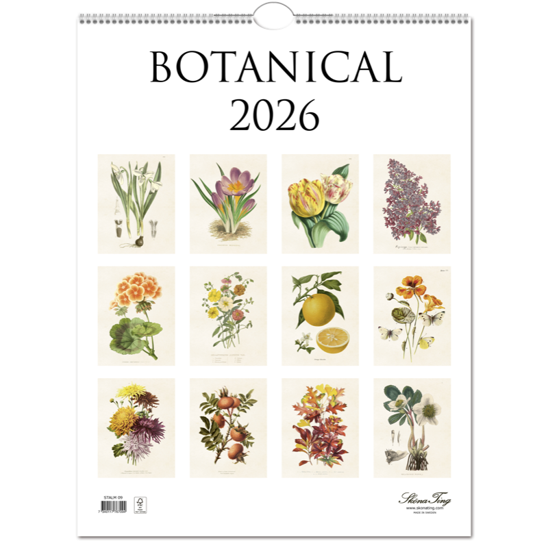 Seinäkalenteri 2026 Botanical