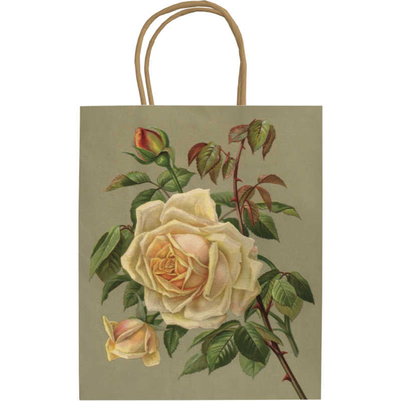 Paperinen lahjakassi Vintage Roses 19 x 24 cm