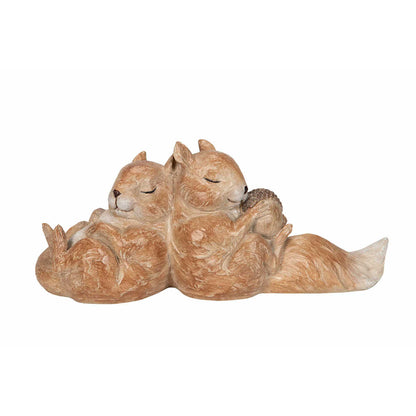 Istuvat oravat patsas, korkeus 9 cm