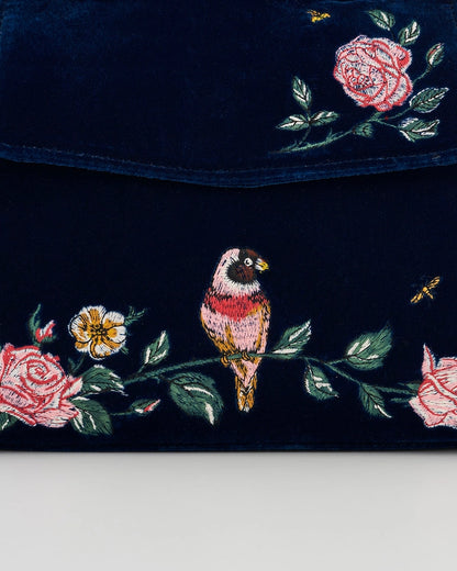 Käsilaukku Papukaija Rosy Posy tummansininen