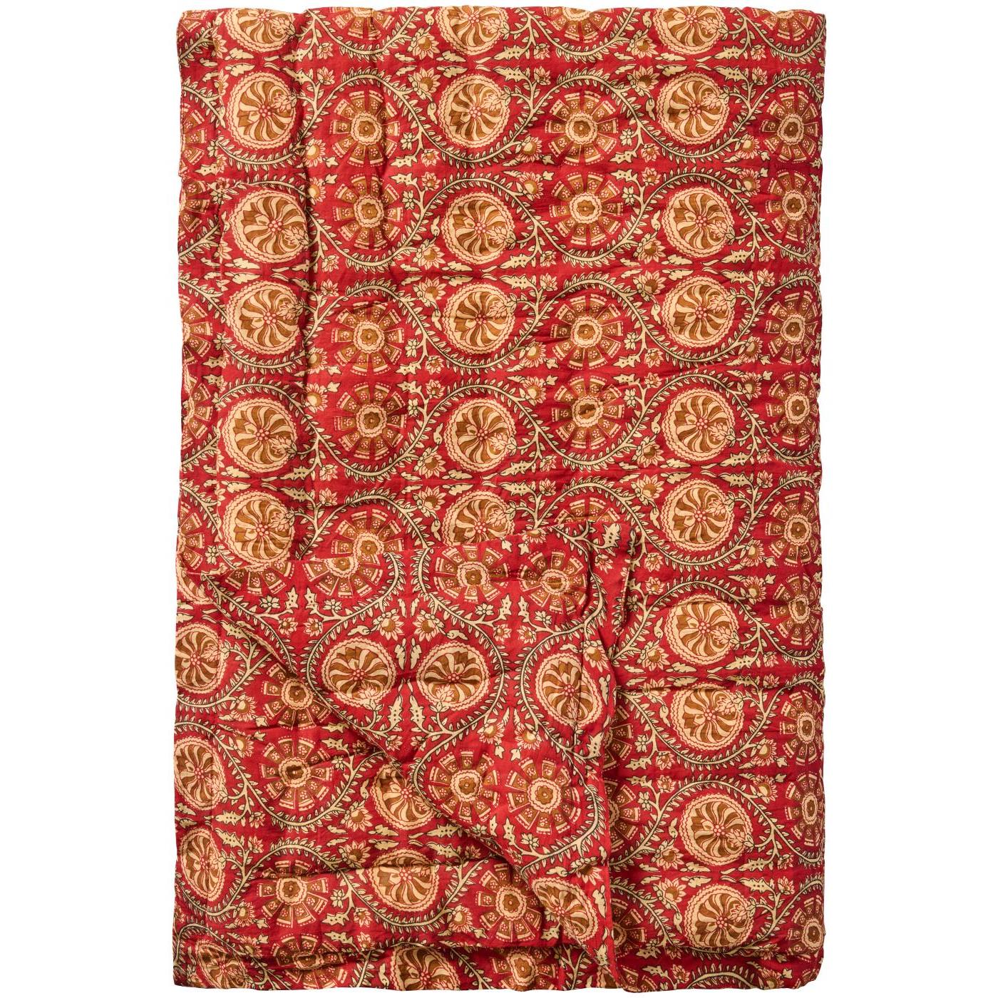 Paksu täkki Bella - Punainen Indian Sari 130 x 180 cm