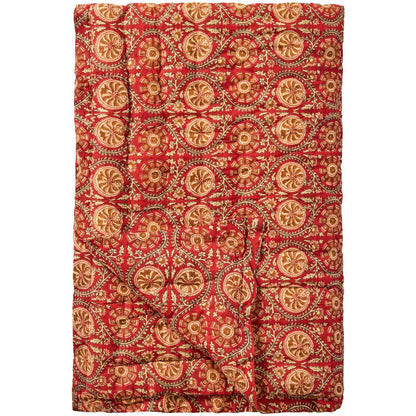 Paksu täkki Bella - Punainen Indian Sari 130 x 180 cm