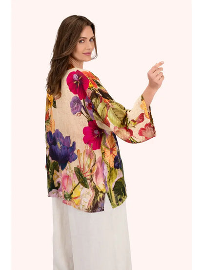 Kimono takki lyhyt (kapeammat hihat) Cream Posy