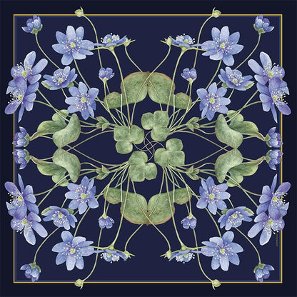 Silkkihuivi Vuokko - Anemone 50 x 50 cm