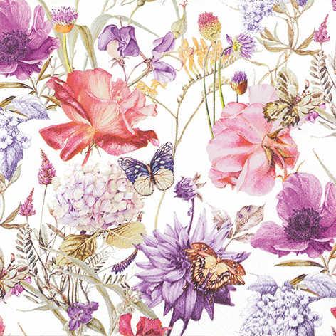 Servetti Kukkaniitty - Floral poem 33 x 33 cm, 20 kpl