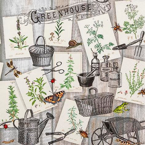 Servetti Greenhouse harmaa 33 x 33 cm, 20 kpl