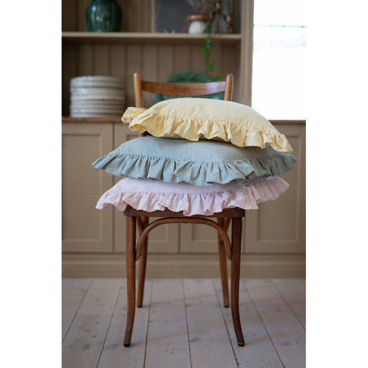 Tyynynpäällinen röyhelöllä Vaaleanvihreä 45 x 45 cm