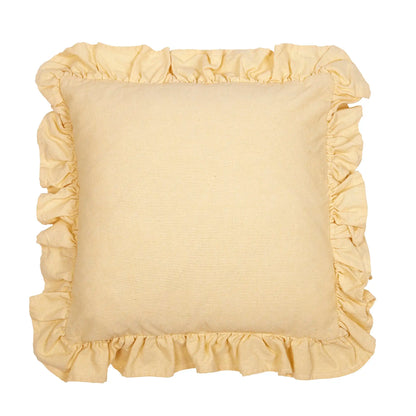 Tyynynpäällinen röyhelöllä Keltainen 45 x 45 cm