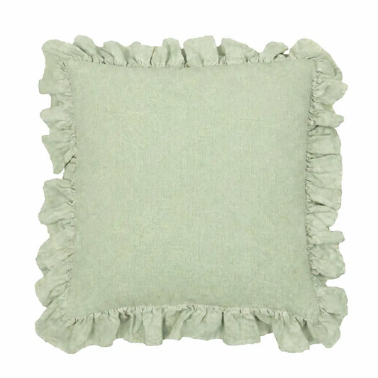 Tyynynpäällinen röyhelöllä Vaaleanvihreä 45 x 45 cm