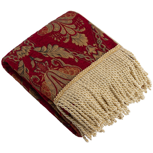 Torkkupeitto Jacquard chenille Burgundy 130 x 170 cm