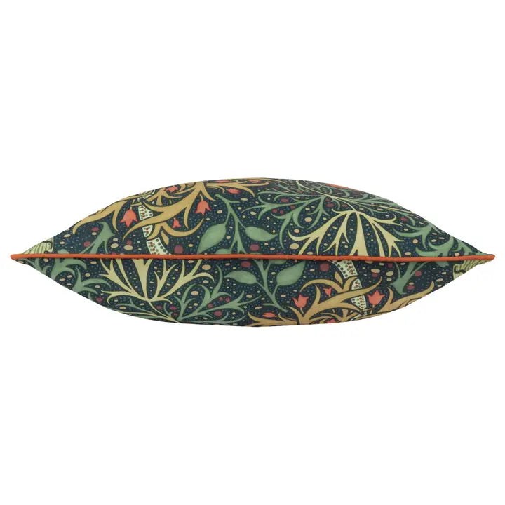 Tyynynpäällinen joka sopii ulkokäyttöön William Morris Seaweed Indigo 50 x 50 cm