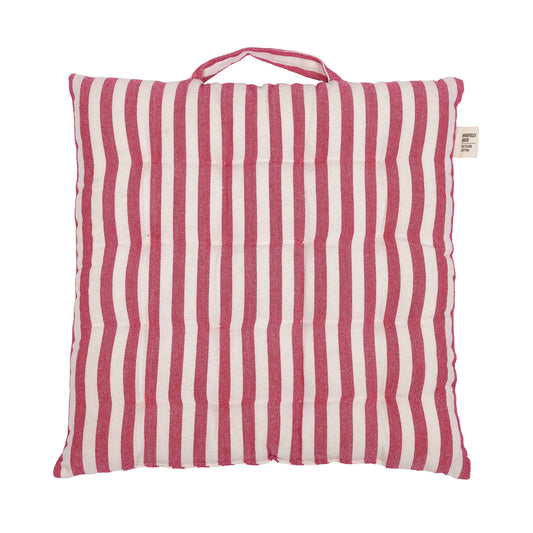 Istuintyyny raidallinen fuksia 38 x 38 cm