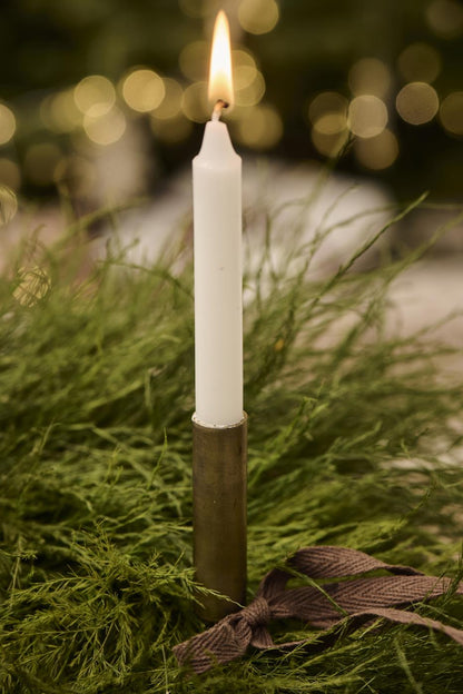 Ohut kruunukynttilä 13 mm valkoinen 12 kpl paketti
