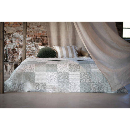 Päiväpeitto 260 x 260 cm Harmaa tilkkukuvio