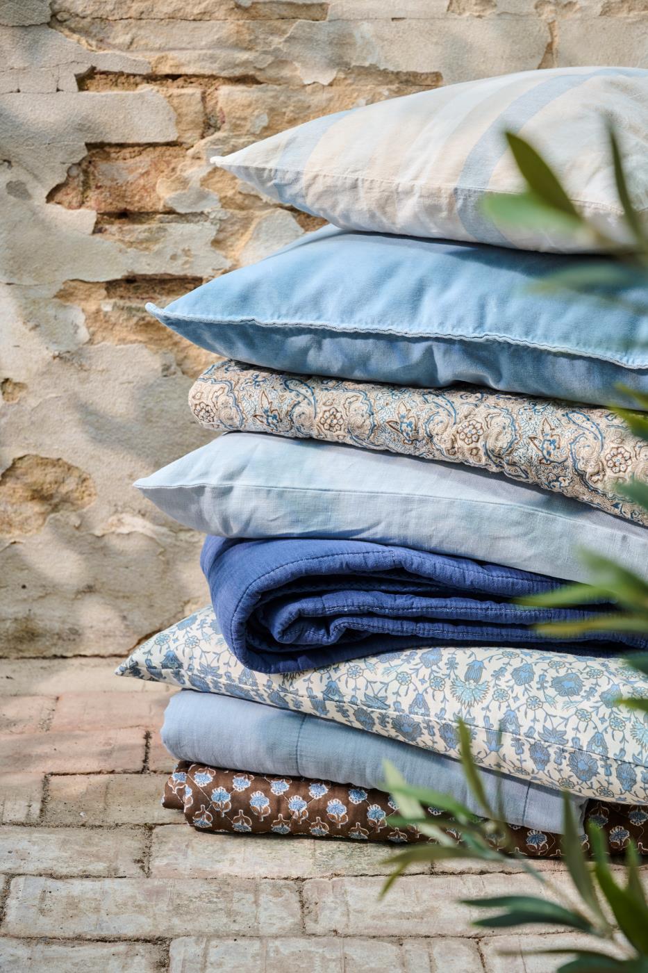 Torkkupeitto - Vintage quilt kivipesty 130 x 180 cm Tummansininen - Indigo