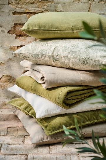 Pellavatyynynpäällinen Vihreä - Herbal green 50 x 50 cm