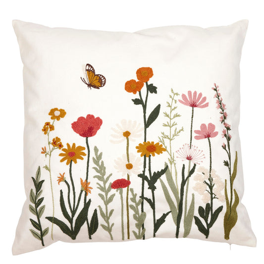 Tyynynpäällinen Kukkaniitty aplikoitu 48 x 48 cm