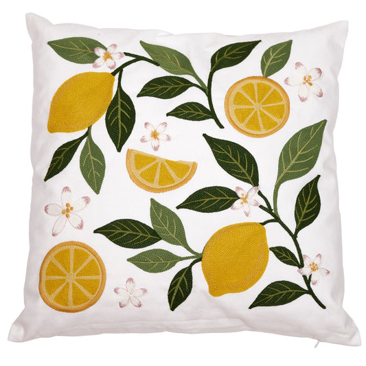 Tyynynpäällinen Sitruuna aplikoitu 48 x 48 cm