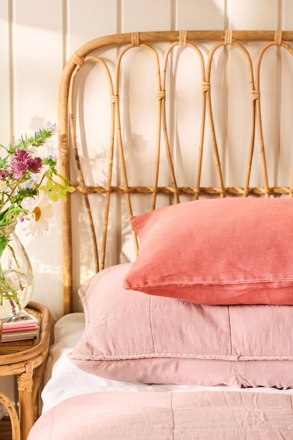 Päiväpeitto - Vintage quilt kivipesty 240 x 240 cm Vaaleanpunainen - Dusty Pink