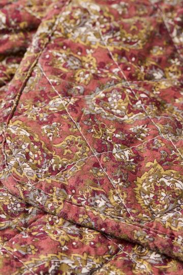 Puuvillatäkki Viininpunainen Paisley-kuvio 130 x 180 cm