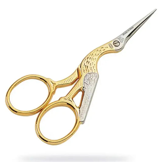Pienet Kurkisakset Kulta 11, 5 cm - Stork embroidery scissors