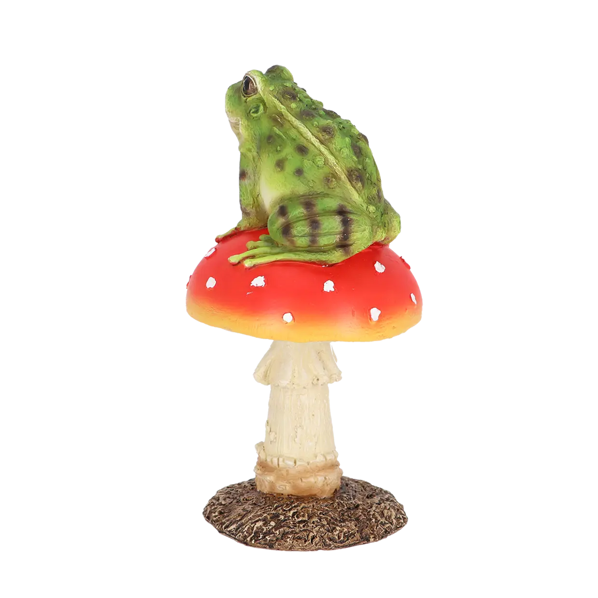 Sammakko ja sieni puutarhapatsas