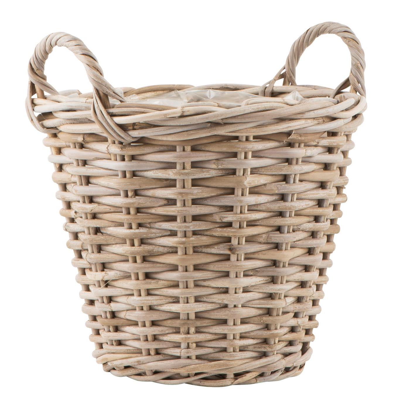 Rottinkikori muovitettu, korkeus 30 cm