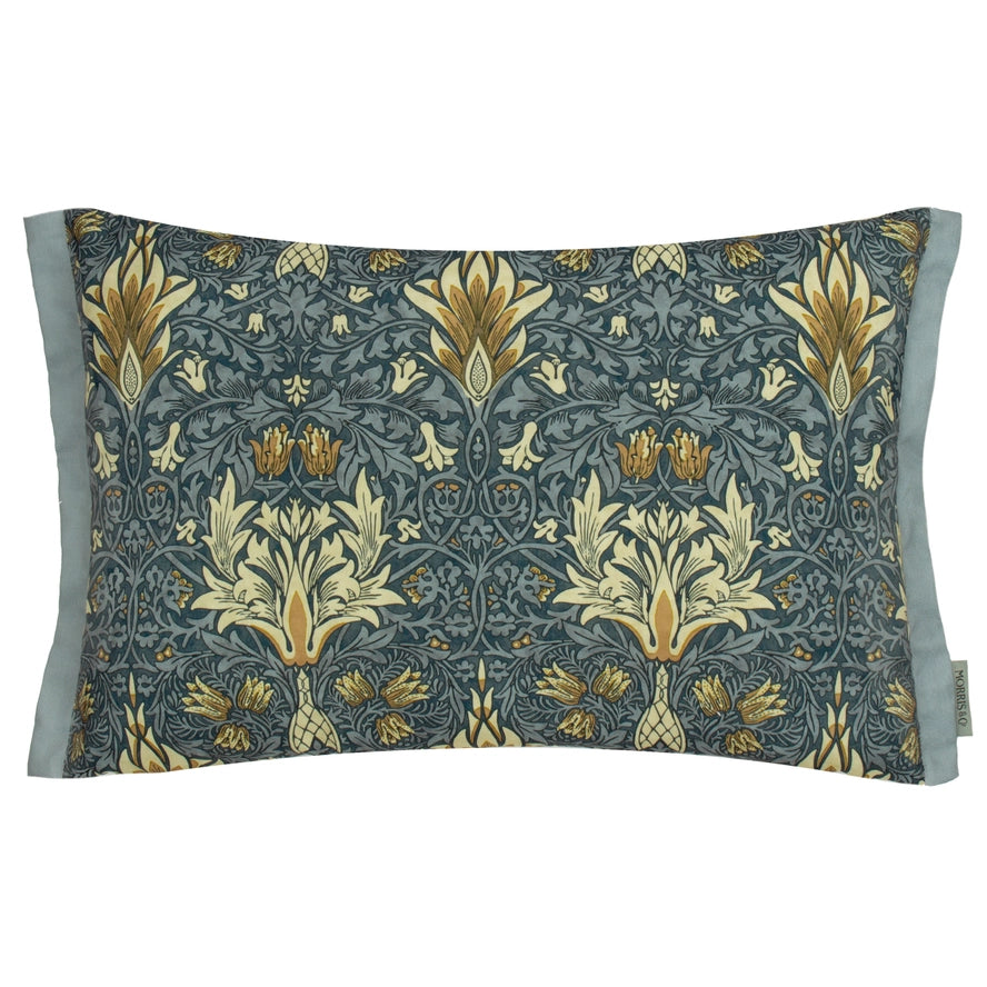 Tyynynpäällinen joka sopii ulkokäyttöön William Morris Snakeshead sininen 40 x 60 cm