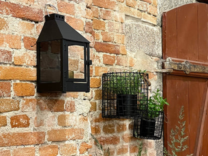 Seinälyhty Musta 36 cm (M) - Mini Wall