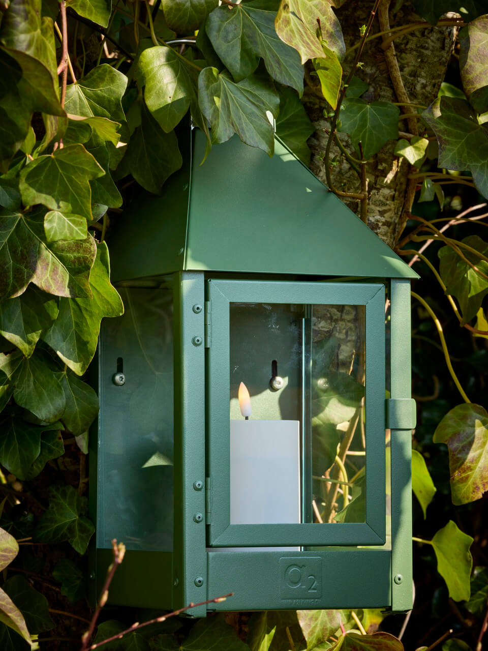 Seinälyhty Oliivinvihreä 36 cm (M) - Mini Wall