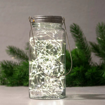 LED-valonauha hopea 2 m, vesitiivis/ajastin