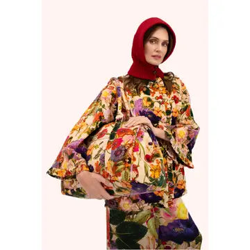 Vetoketjullinen weekender kassi Cream Posy