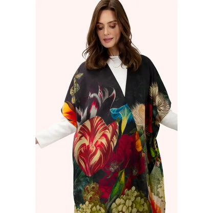 Poncho huivi Opulant Florals