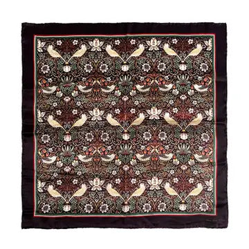 Silkkihuivi William Morris Strawberry thief 50 x 50 cm
